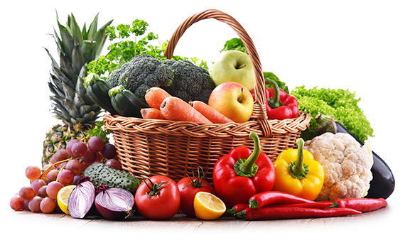 panier de fruits et légumes