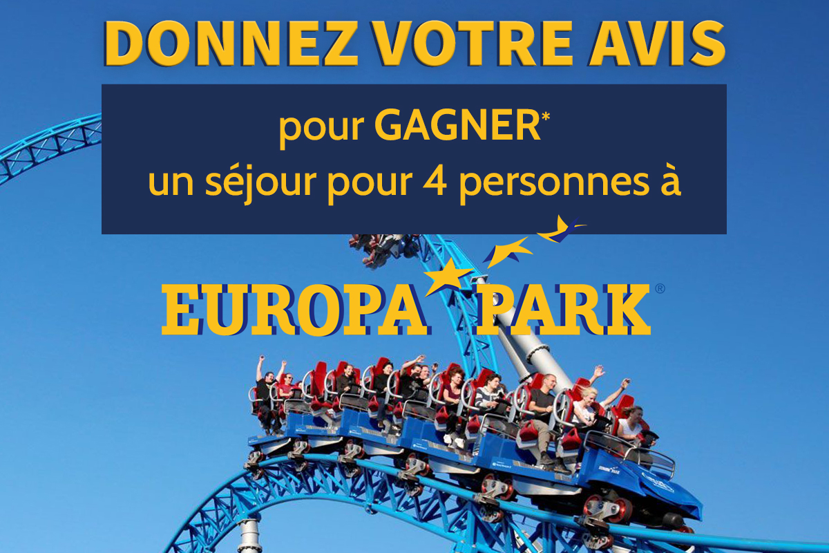 donnez votre avis pour gagner un séjour pour 4 personnes à europa park