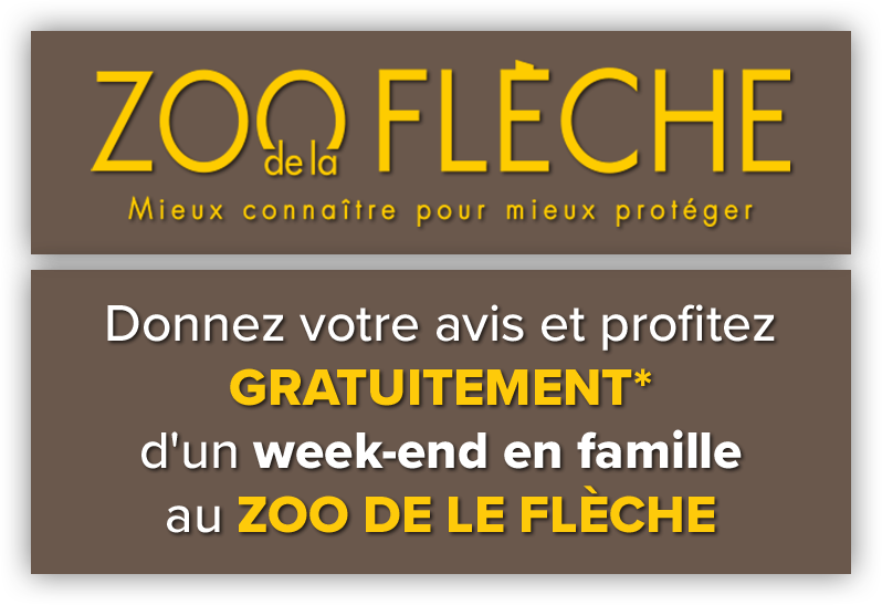 Donnez votre avis et profitez gratuitement d'un week-end en famille au zoo de la flèche